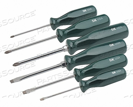 SCREWDRIVER SET SLOTTED/PHILLIPS 6 PC by SK Professional Tools SCREWDRIVER SET SLOTTED/PHILLIPS 6 PC by SK Professional Tools