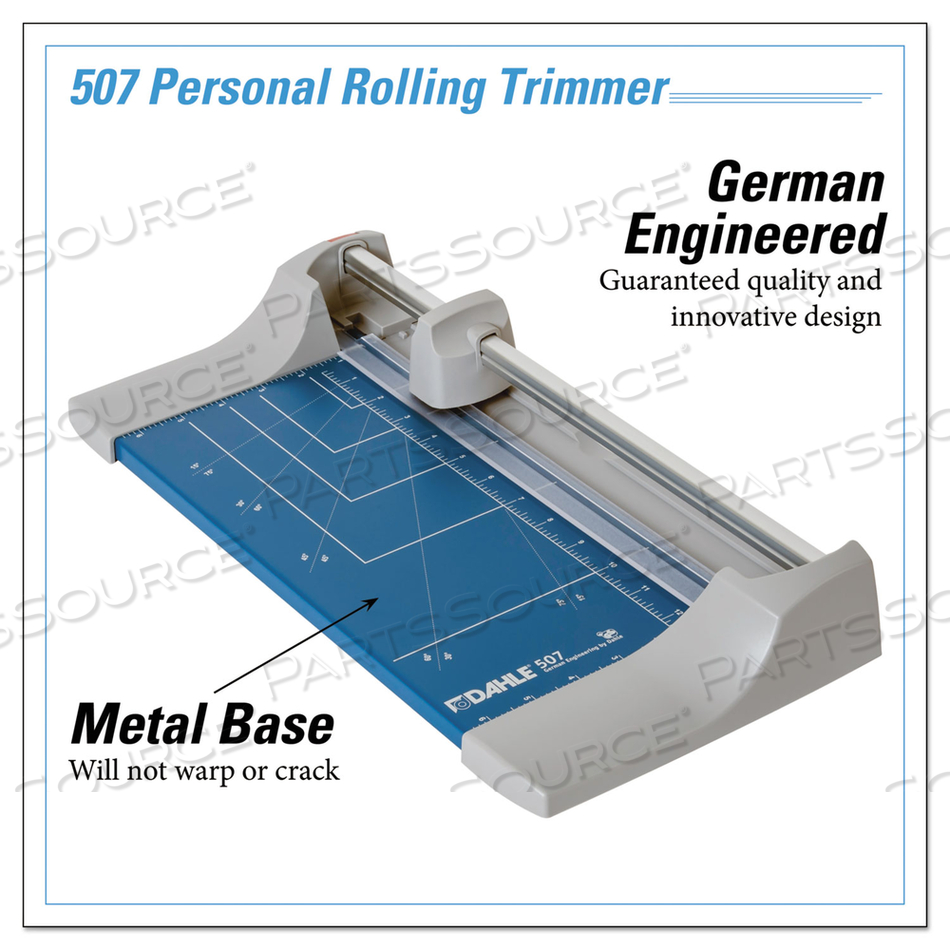 ROLLING/ROTARY PAPER TRIMMER/CUTTER, 7 SHEETS, 12" CUT LENGTH, METAL BASE, 8.25 X 17.38 ROLLING/ROTARY PAPER TRIMMER/CUTTER, 7 SHEETS, 12" CUT LENGTH, METAL BASE, 8.25 X 17.38