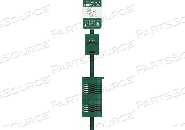 PET WASTE CONTAINER 10 GAL. GREEN by Crown Products