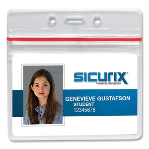 SEALABLE CARDHOLDER, HORIZONTAL, 3.75 X 2.62, CLEAR, 50/PACK by Sicurix