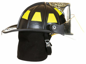 FIRE HELMET BLACK TRADITIONAL by Fire-Dex