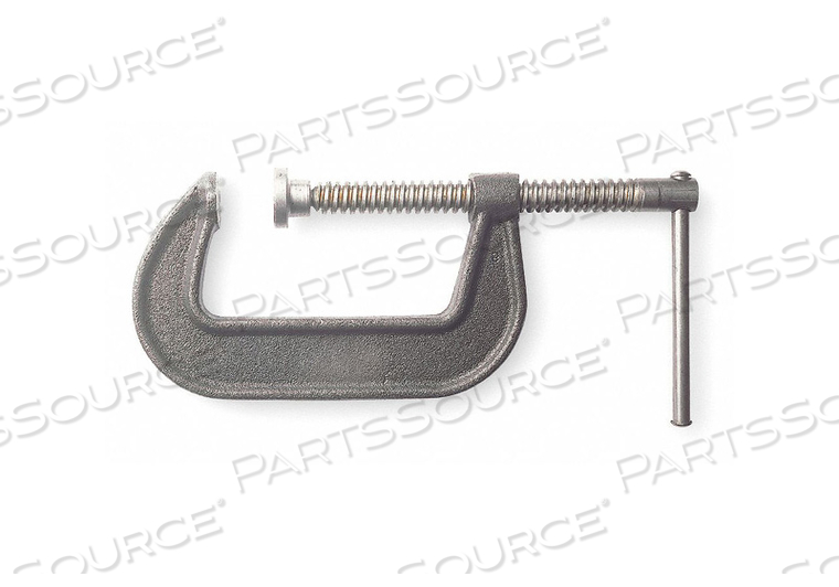 C-CLAMP, JAW PAD TYPE FLAT, INCLUDES SWIVEL PAD YES, JAW OPENING - MAXIMUM 6 IN, JAW OPENING - MINIMUM 0 IN, THROAT DEPTH 2 3/4 IN, CLAMPING by Westward C-CLAMP, JAW PAD TYPE FLAT, INCLUDES SWIVEL PAD YES, JAW OPENING - MAXIMUM 6 IN, JAW OPENING - MINIMUM 0 IN, THROAT DEPTH 2 3/4 IN, CLAMPING by Westward