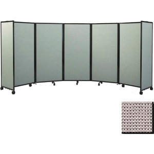 PORTABLE MOBILE ROOM DIVIDER, 7'6"X19'6" FABRIC, SLATE by Versare Solutions, Inc.