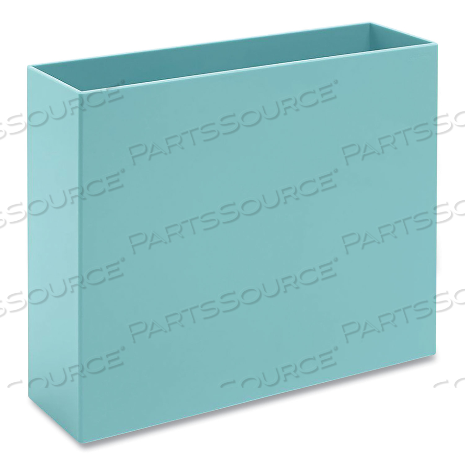 PLASTIC FILE BOX, LETTER FILES, 3.75 X 12.25 X 9.75, AQUA 