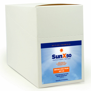 SUN X 50 SUNSCREEN LOTION, SPF 50 LOTION, POUCH, 25/BOX by Coretex Products