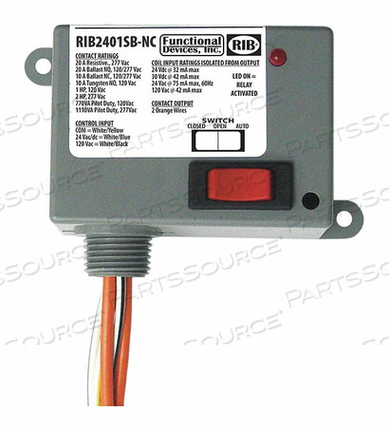 ENCLOSED RELAY 20A SPST-N/C by RIB