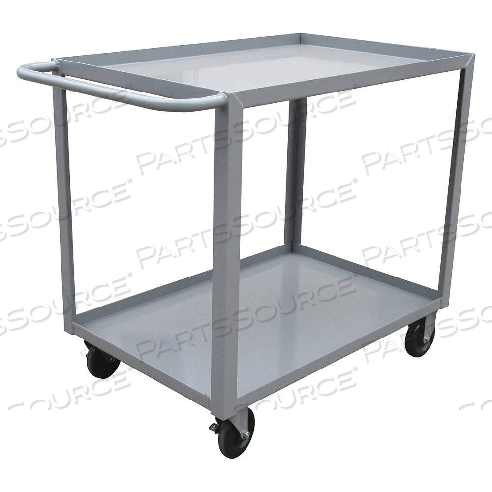 UTILITY CART WITH LIPPED METAL SHELVES, 1,200 LB LOAD CAPACITY, 36 IN X 24 IN, FLAT by Approved Vendor
