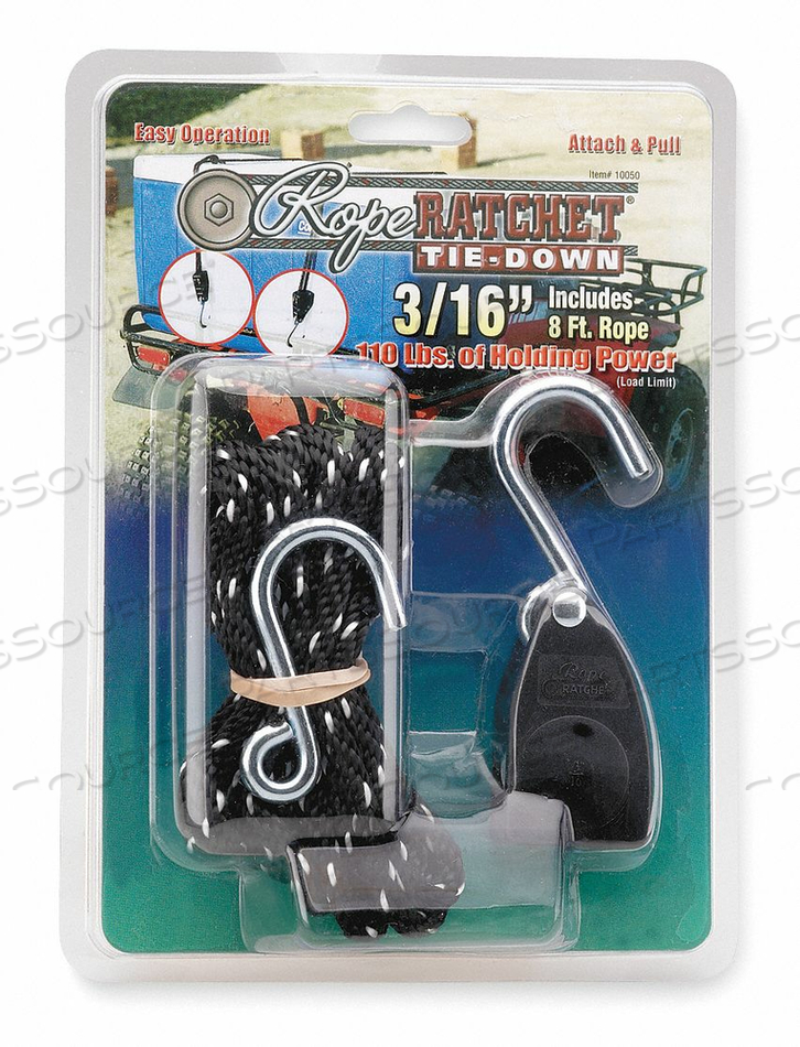 ROPE RATCHET HOOK 8 FT.L POLYESTER by Rope Ratchet ROPE RATCHET HOOK 8 FT.L POLYESTER by Rope Ratchet