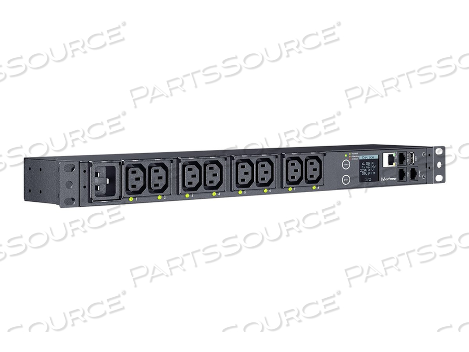 SWITCHED SERIES PDU41005, POWER DISTRIBUTION UNIT (RACK-MOUNTABLE), AC 100-240 V, 1-PHASE, ETHERNET, SERIAL, INPUT: IEC 60320 C20, OUTPUT CO by CyberPower SWITCHED SERIES PDU41005, POWER DISTRIBUTION UNIT (RACK-MOUNTABLE), AC 100-240 V, 1-PHASE, ETHERNET, SERIAL, INPUT: IEC 60320 C20, OUTPUT CO by CyberPower