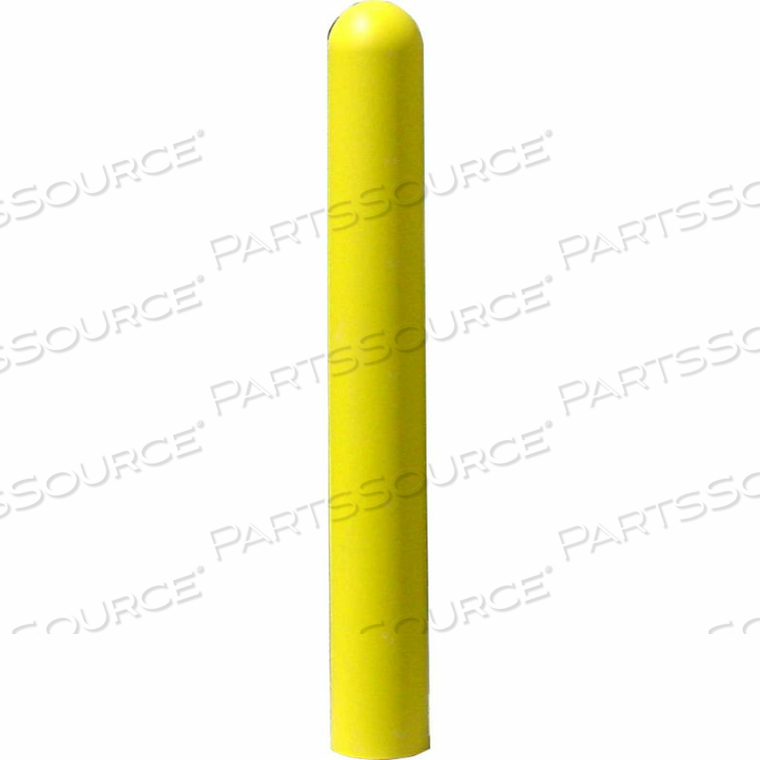 SMOOTH BOLLARD POST SLEEVE, 7" HDPE DOME TOP, YELLOW 