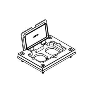 828DPGFITC FLOOR BOX CVR. W/SGL RECTANGULAR FLIP LID, FOR DPLX RECPT., BRASS by Wiremold 828DPGFITC FLOOR BOX CVR. W/SGL RECTANGULAR FLIP LID, FOR DPLX RECPT., BRASS by Wiremold