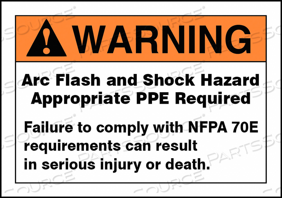 LABEL ARC FLASH 7X10 WARNING ARC FLASH by Accuform Manufacturing, Inc. LABEL ARC FLASH 7X10 WARNING ARC FLASH by Accuform Manufacturing, Inc.