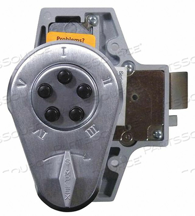 PUSH BUTTOM LATCH LOCK SATIN CHROME by Simplex Inc.