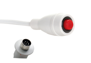 SINGLE CALL CORD, WHITE, 8-PIN DIN PLUG, 7 FT, MEETS FDA, ROHS by Crest Healthcare