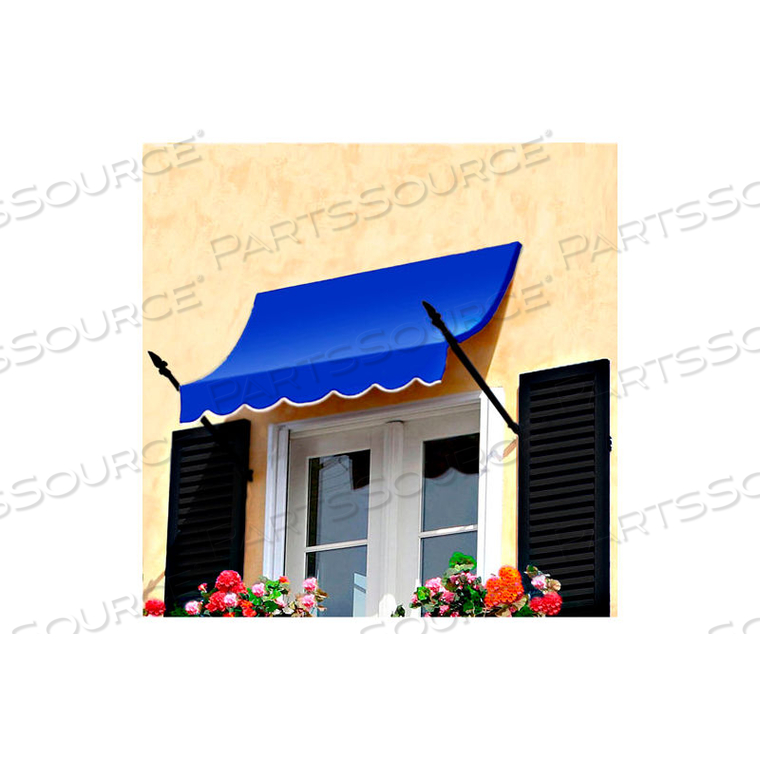 SPEAR ARM AWNING 4-3/8'W X 3-11/16'H X 2'D BRIGHT BLUE 