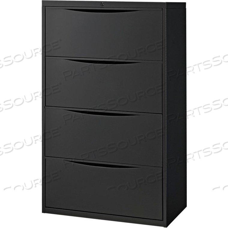 INTERION 30" PREMIUM LATERAL FILE CABINET 4 DRAWER BLACK by Jiaxing Haihong Mechanical & Electrical