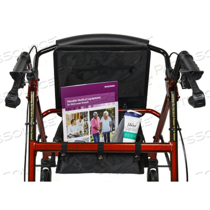 4-WHEEL ROLLATOR, RED by McKesson 4-WHEEL ROLLATOR, RED by McKesson