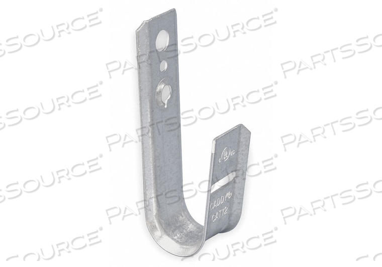 SILVER J-HOOK, WALL MOUNTING LOCATION, 48 LB. MAX. LOAD CAPACITY by Nvent Caddy SILVER J-HOOK, WALL MOUNTING LOCATION, 48 LB. MAX. LOAD CAPACITY by Nvent Caddy