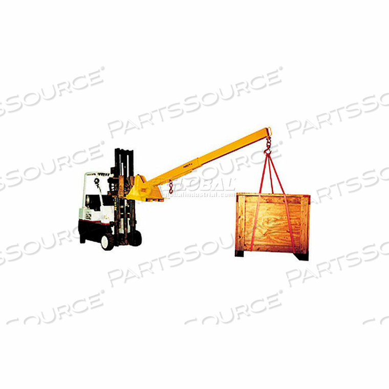 HD ADJUSTABLE PIVOTING FORKLIFT JIB BOOM CRANE 6000 LB. CAP. by Caldwell HD ADJUSTABLE PIVOTING FORKLIFT JIB BOOM CRANE 6000 LB. CAP. by Caldwell