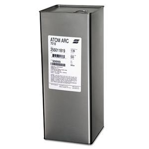 ATOM ARC 7018 ELECTRODE, 5/32 IN DIA, 14 IN L, 50 LB, HERMETICALLY SEALED CAN by ESAB Welding & Cutting ATOM ARC 7018 ELECTRODE, 5/32 IN DIA, 14 IN L, 50 LB, HERMETICALLY SEALED CAN by ESAB Welding & Cutting