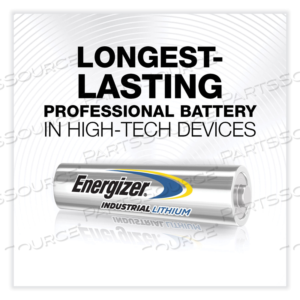 INDUSTRIAL LITHIUM AAA BATTERY, 1.5 V, 4/PACK 
