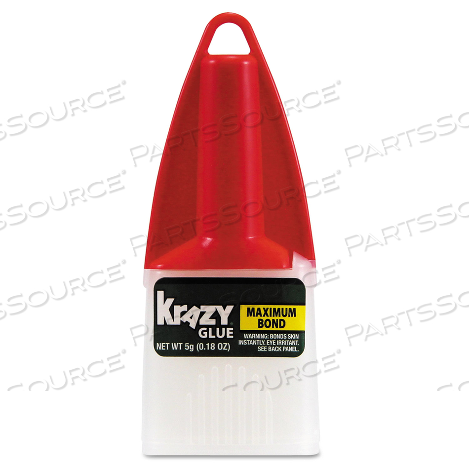 MAXIMUM BOND KRAZY GLUE, 0.18 OZ, DRIES CLEAR 