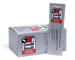 CHEMTRONICS® CHEMSWAB, 25 INDIVIDUALLY WRAPPED PRESATURATED SWABS PER BOX. 12 BOXES / CASE by Chemtronics