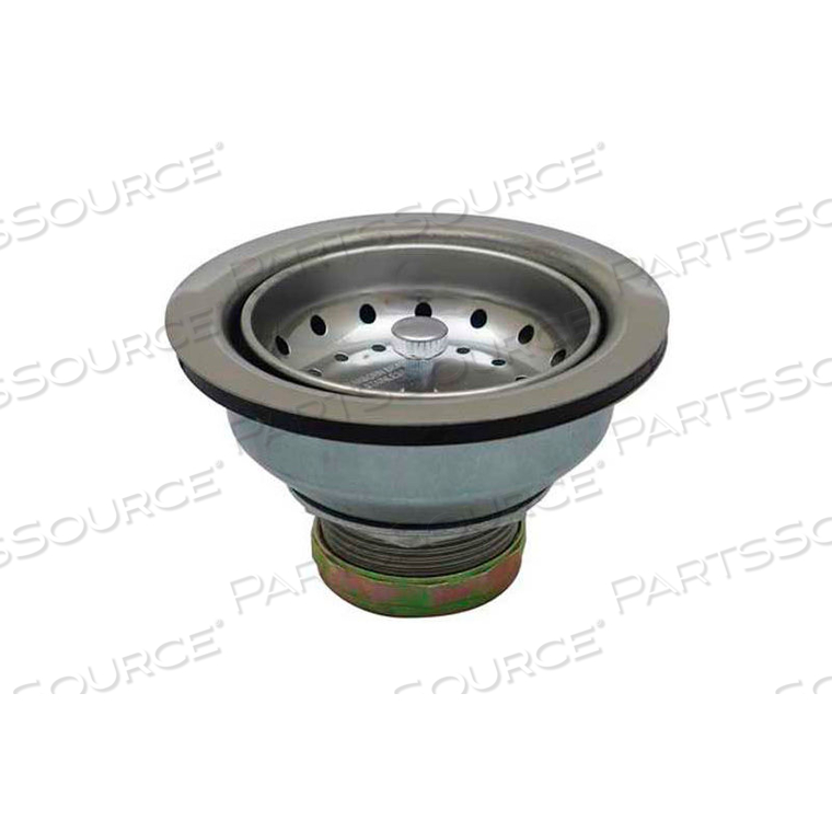 DEARBORN BRASS SINK BASKET STRAINER SS BODY & BASKET, LOCKING CUP, 3-3/4"L, BRASS NUTS by Oatey