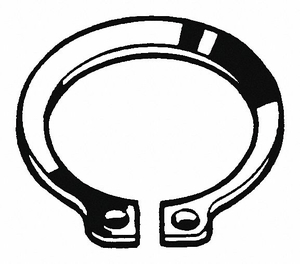 RETAINING RING,EXTERNAL,2.5 MM THK, METRIC, EXTERNAL, STD, 2.5 MM THICK, STEEL, UNGRADED by Fabory