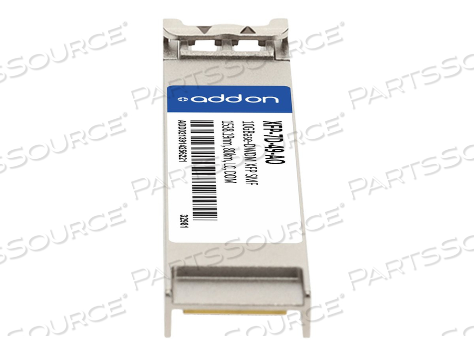 ADDON, XFP TRANSCEIVER MODULE (EQUIVALENT TO: RAD XFP-7D-49), 10 GIGE, 10GBASE-DWDM, LC SINGLE-MODE, UP TO 49.7 MILES, 1538.19 NM, TAA COMPL by ADDON
