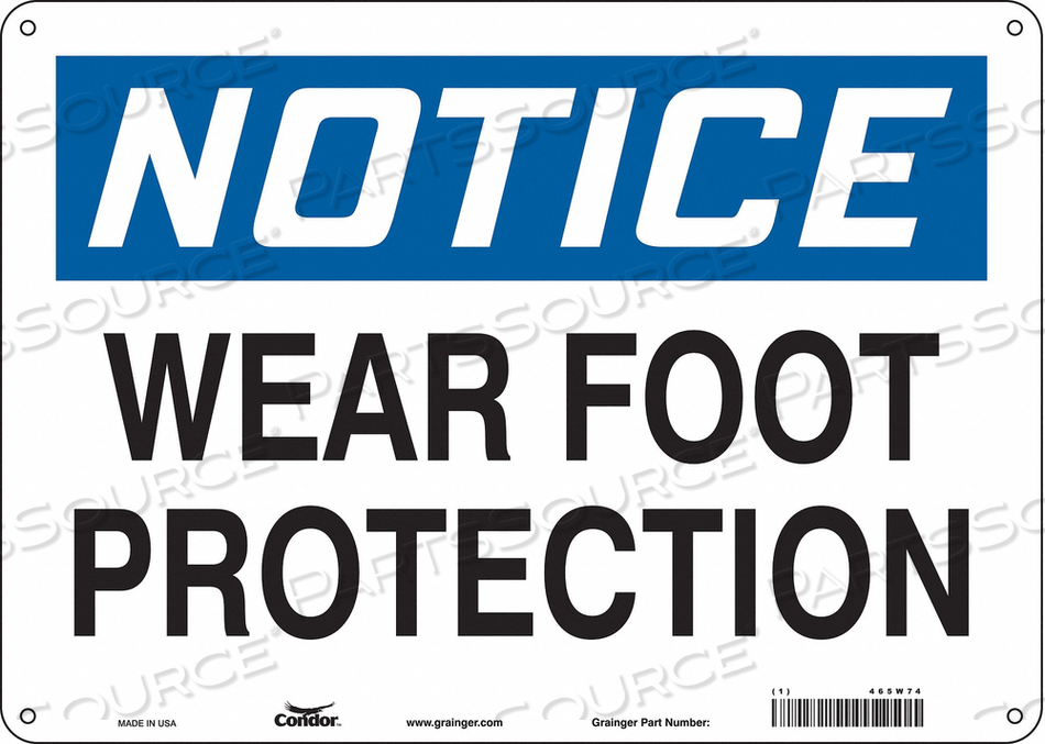 SAFETY SIGN PERSONAL PROTECTION 10 H 