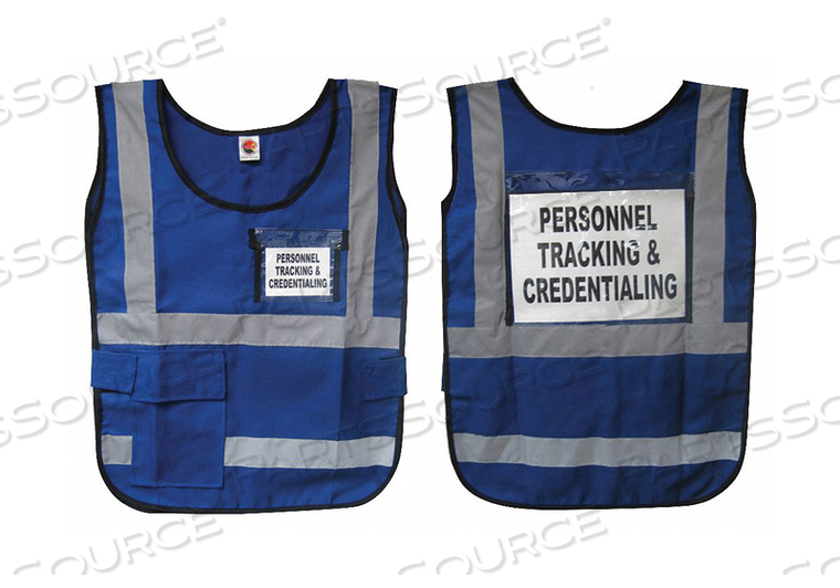 H6445 SAFETY VEST BLUE LEGEND INSERT UNIVERSAL by Disaster Management Systems (DMS)