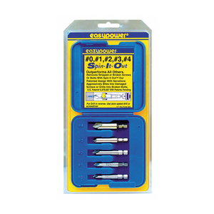 DAMAGED SCREW REMOVER, NO.0 TO NO.4, PK5 by Eazypower