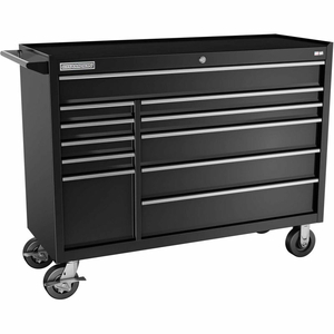 CHAMPION FMPRO 54"W X 20"D X 42-1/2"H 11 DRAWER BLACK ROLLER CABINET by Independent Design Inc