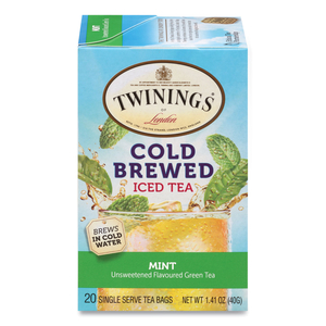 COLD BREW ICED TEA BAGS, MINT, 0.07 OZ TEA BAG, 20/BOX by TWININGS