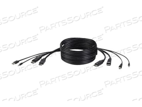 SECURE KVM COMBO CABLE, KEYBOARD / VIDEO / MOUSE / AUDIO CABLE, TAA COMPLIANT, USB, MINI JACK, DISPLAYPORT (M) TO STEREO MINI JACK, USB TYPE by Belkin