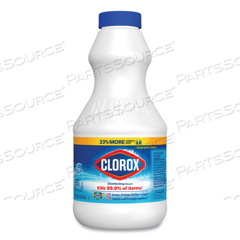 REGULAR BLEACH WITH CLOROMAX TECHNOLOGY, 24 OZ BOTTLE by Clorox REGULAR BLEACH WITH CLOROMAX TECHNOLOGY, 24 OZ BOTTLE by Clorox