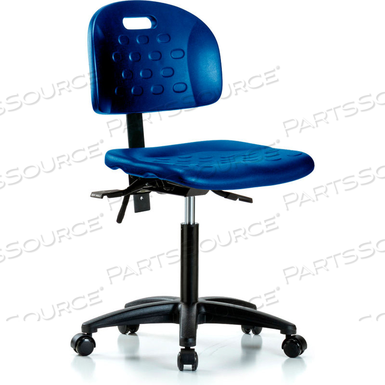 NEWPORT INDUSTRIAL HANDLE BACK CHAIR - POLYURETHANE - BLUE by E Com Inc NEWPORT INDUSTRIAL HANDLE BACK CHAIR - POLYURETHANE - BLUE by E Com Inc