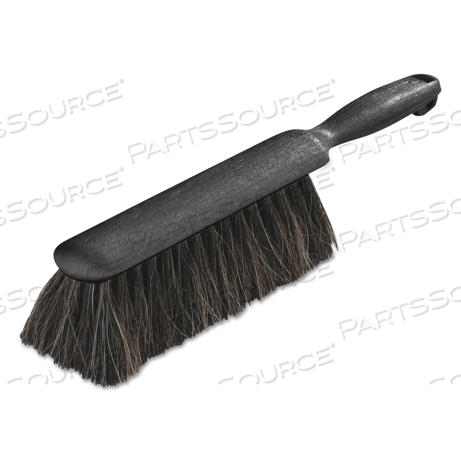 COUNTER/RADIATOR BRUSH, BLACK HORSEHAIR BLEND BRISTLES, 8" BRUSH, 5" BLACK HANDLE by Carlisle