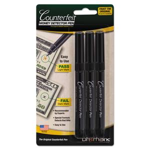 SMART MONEY COUNTERFEIT BILL DETECTOR PEN, U.S. CURRENCY, 3/PACK by Dri-Mark