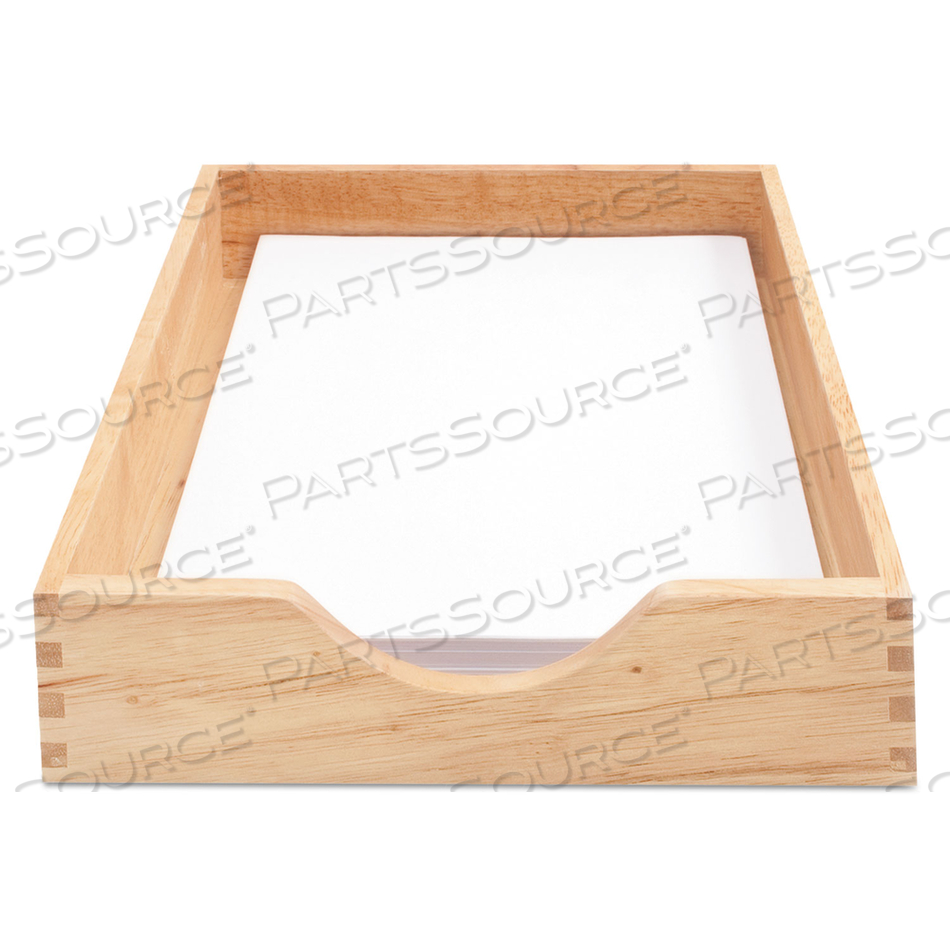 HARDWOOD STACKABLE DESK TRAYS, 1 SECTION, LETTER SIZE FILES, 10.25" X 12.5" X 2.5", OAK 