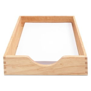 HARDWOOD STACKABLE DESK TRAYS, 1 SECTION, LETTER SIZE FILES, 10.25" X 12.5" X 2.5", OAK by Carver