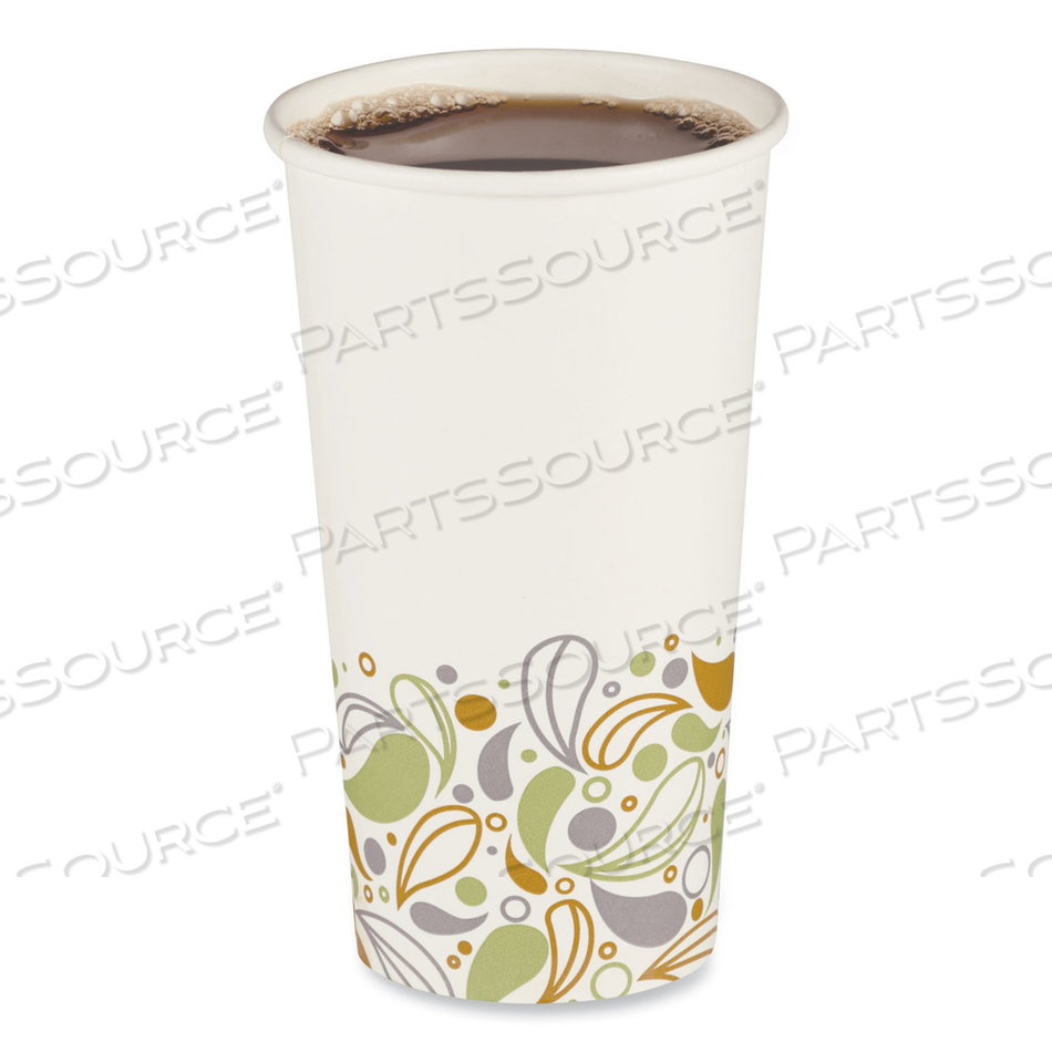 CONVENIENCE PACK PAPER HOT CUPS, 20 OZ, DEERFIELD PRINT, 9 CUPS/SLEEVE, 15 SLEEVES/CARTON 