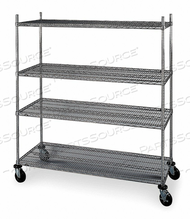 WIRE SHELVING MOBILE 69 H CHROME by Intermetro Industries (Emerson)