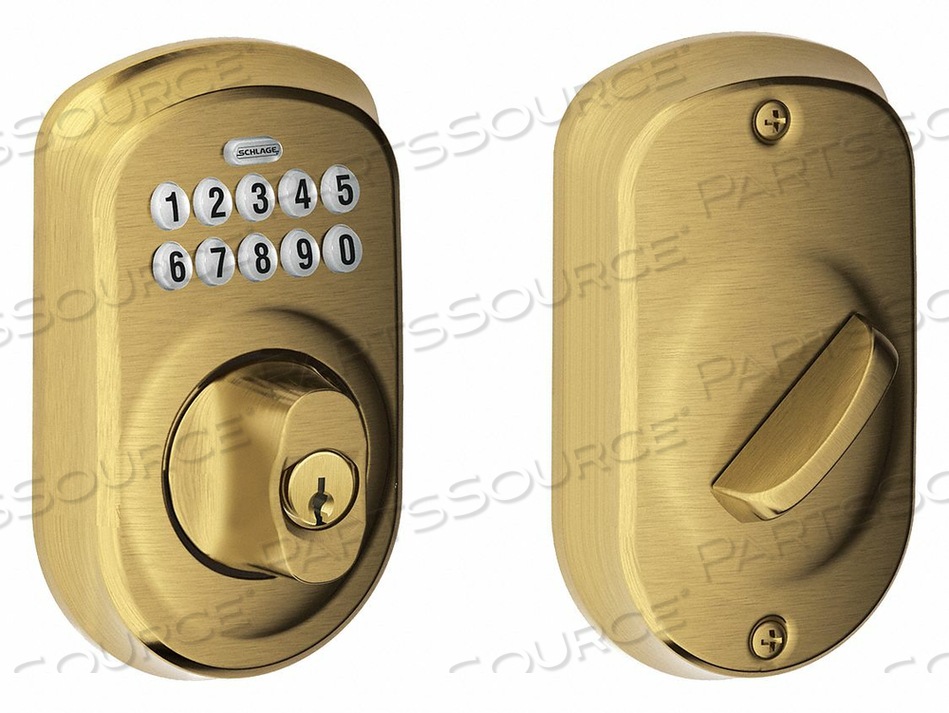 PUSH BUTTON LOCKSET DEADBOLT HANDLE by Schlage Lock PUSH BUTTON LOCKSET DEADBOLT HANDLE by Schlage Lock
