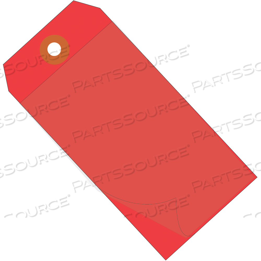 SELF LAMINATING TAGS, 4 3/4" X 2 3/8", RED, 100/CASE by BOX Partners (Box Acquisitions, LLC)