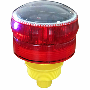 PLASTICADE 360 RED SOLAR LED AIRPORT BARRICADE LIGHT, 4 BULBS, 5"L X 3"W X 3"H by Plasticade