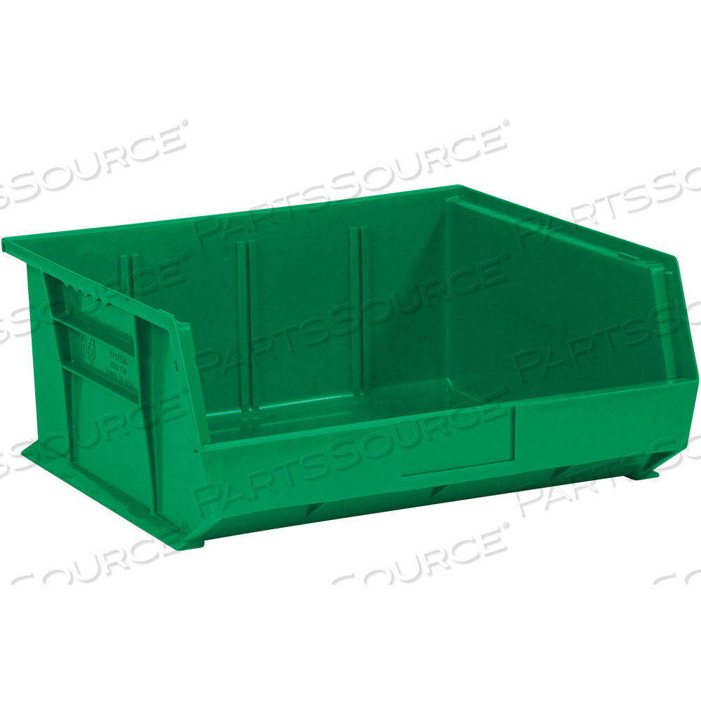 PLASTIC STACK & HANG BIN BOXES, 14 3/4" X 16 1/2" X 7", GREEN, 6/CASE by BOX Partners (Box Acquisitions, LLC)