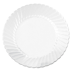 CLASSICWARE PLATES, PLASTIC, 10.25" DIA, CLEAR, 12/BAG, 12 BAGS/CARTON by WNA