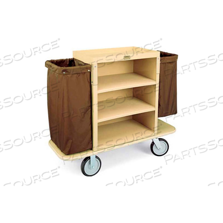 PLASTIC HOUSEKEEPING CART, TAN 